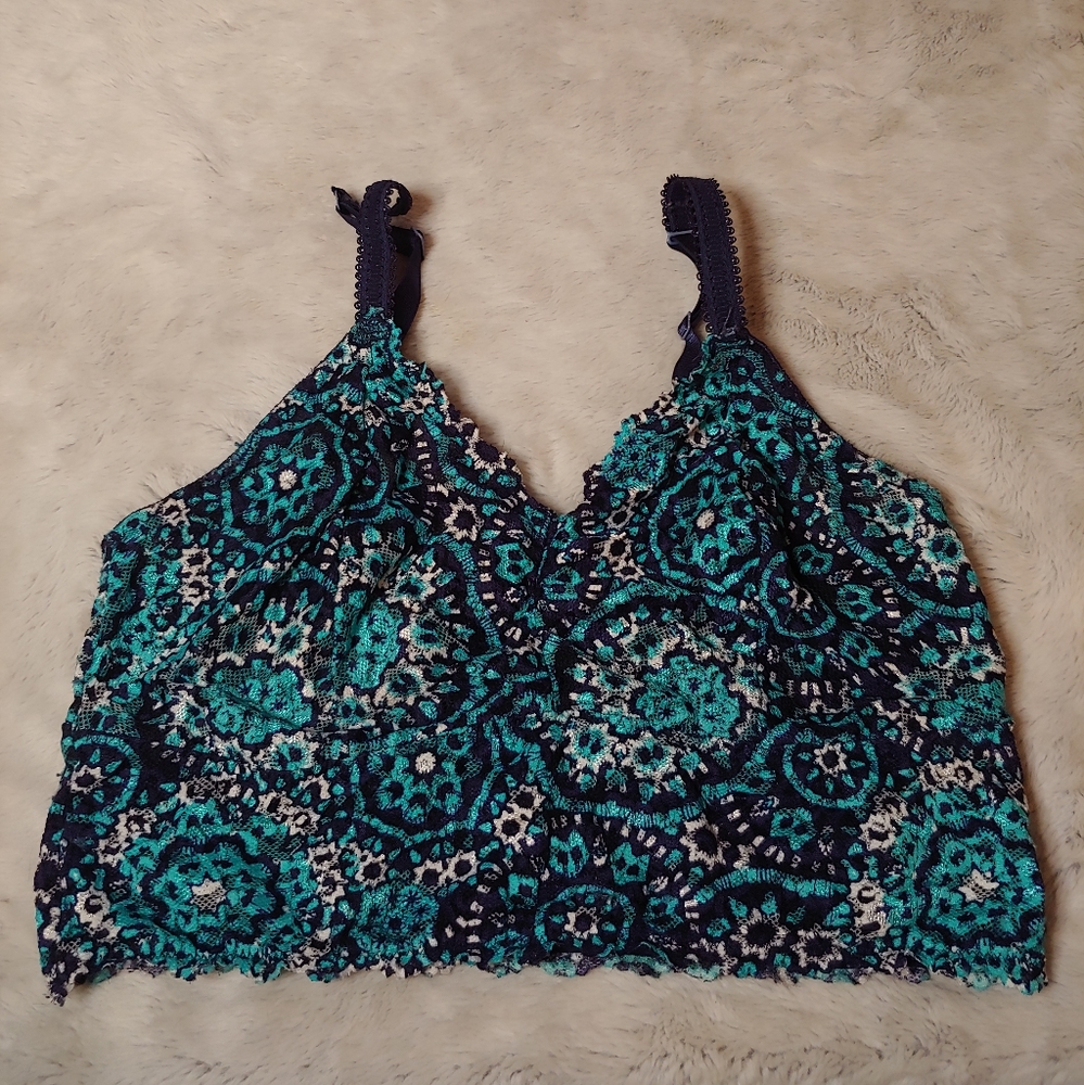 Torrid Blue Floral Bralette